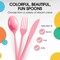 Pink Plastic Spoons 200 Pcs Pink Spoons Disposable Utensils Heavy Duty Plastic Cutlery Set Disposable Cutlery Sets Flatware Sets Silverware Set Party Supplies & Party Tableware Exquisite